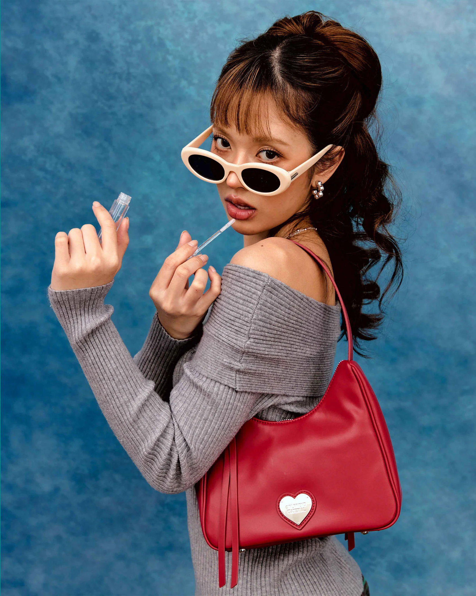 Girlfriend Hobo Bag (Smooth Cherry) - Image 4