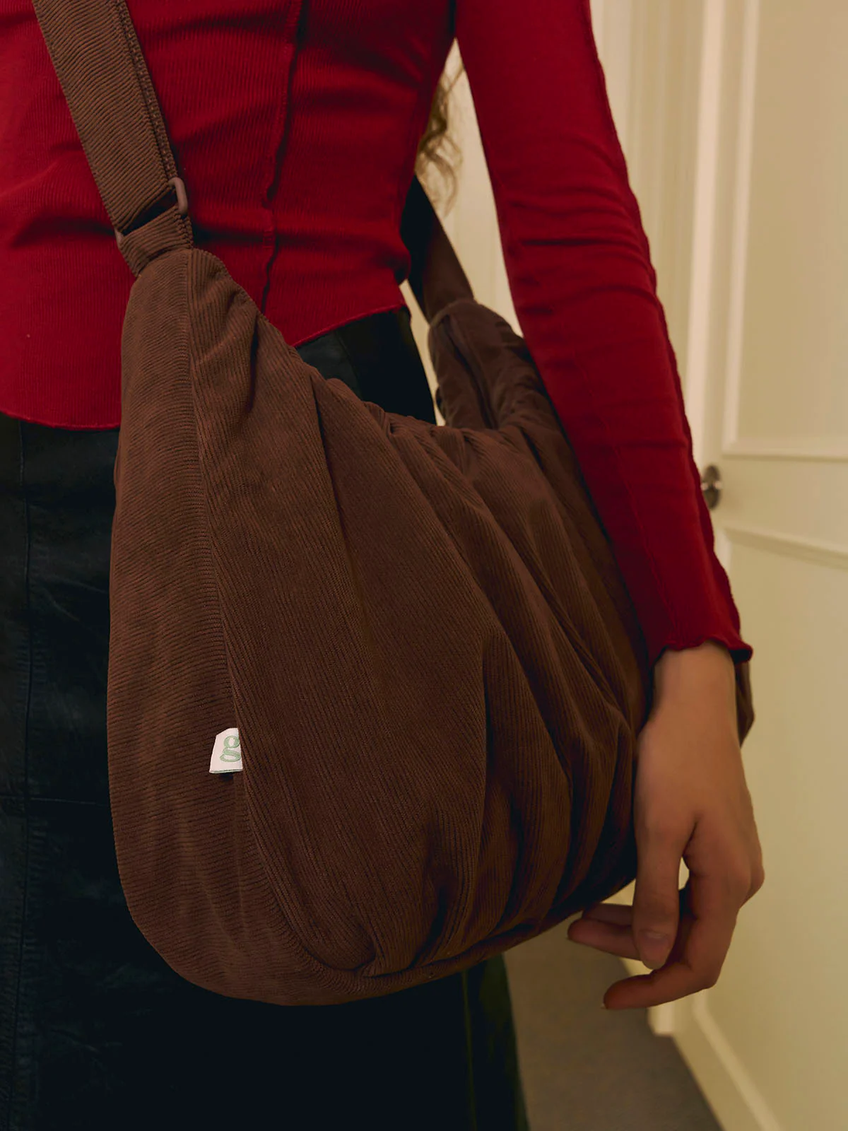 Large Croissant Sling (Corduroy Espresso) - Image 8