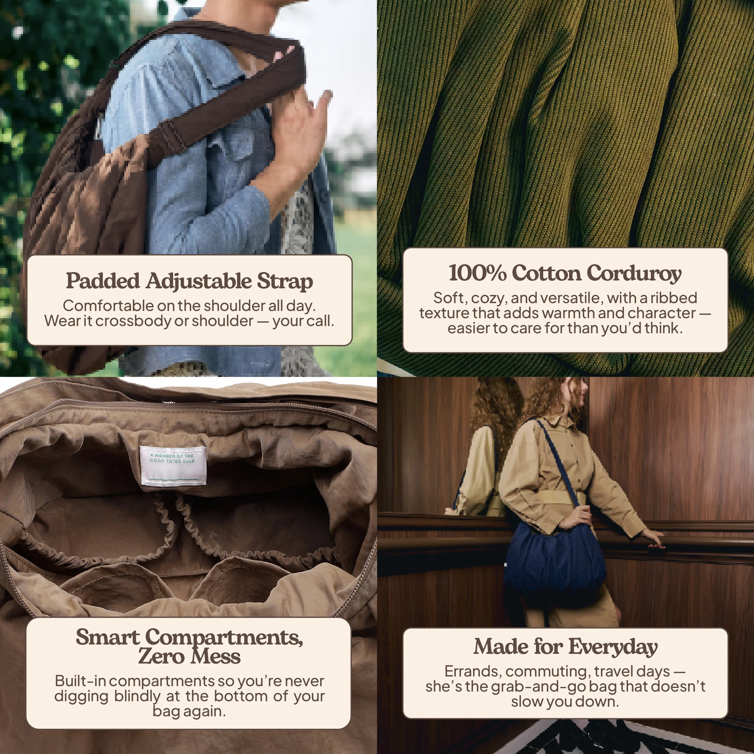 Large Croissant Sling (Corduroy Espresso) - Image 3