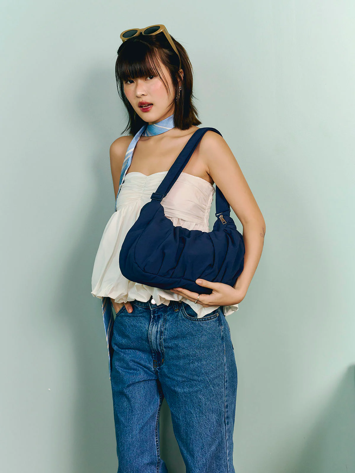 Small Croissant Sling (Navy) - Image 4